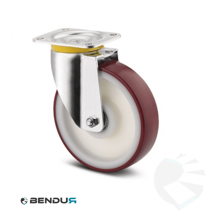 Swivel castor HL-serie Ø160 with plate Swivel castor HL-serie Ø160 with plate