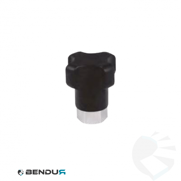 Plastic star knob Ø40 h=42.5 | M10 - black Plastic star knob Ø40 h=42.5 | M10 - black
