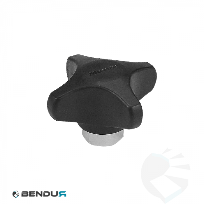 Plastic star knob Ø80 - black Plastic star knob Ø80 - black
