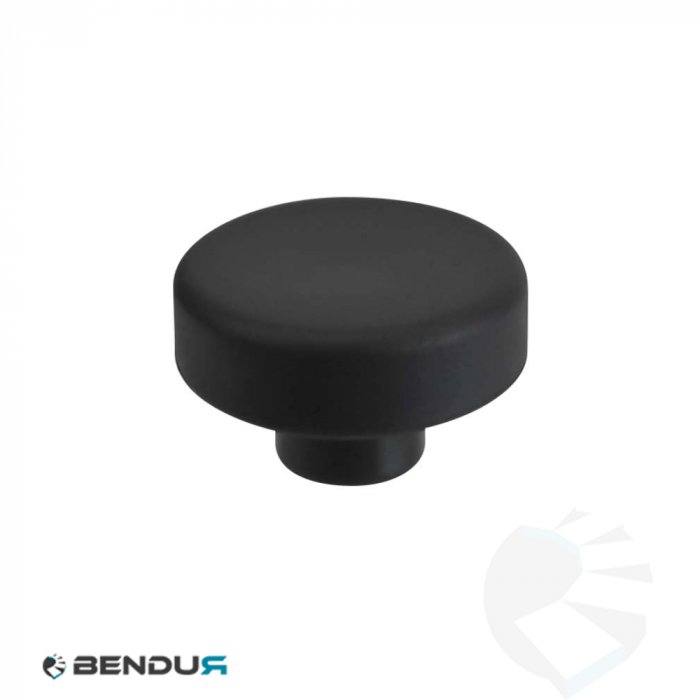 Plastic round knob Ø50 with threaded insert - black Plastic round knob Ø50 with threaded insert - black