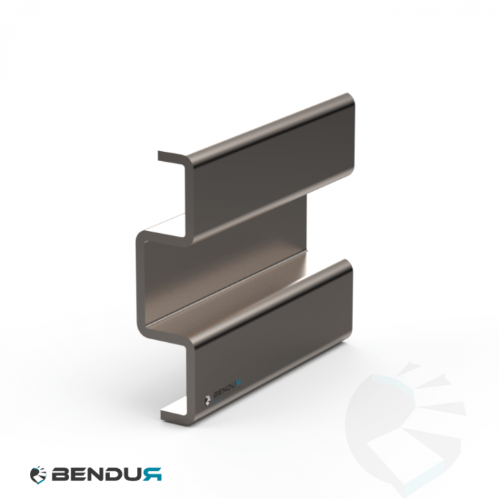 Stainless steel M-profile for side guide rail | AISI 304 Stainless steel M-profile for side guide rail | AISI 304