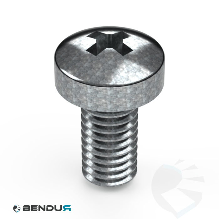 Cross recessed raised cheese head screw Phillips zps | M3x6 - DIN 7985-H