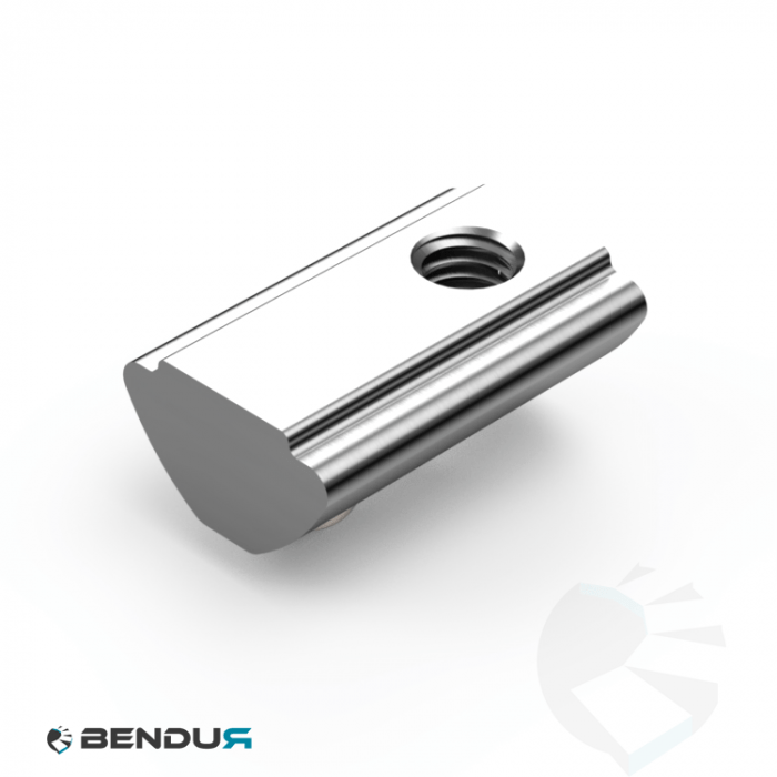 Roll-in T-slot nut 7.7 x 4.0 sa ISB with spring loaded ball - slot 5 | 0.6 Roll-in T-slot nut 7.7 x 4.0 sa ISB with spring loaded ball - slot 5 | 0.6