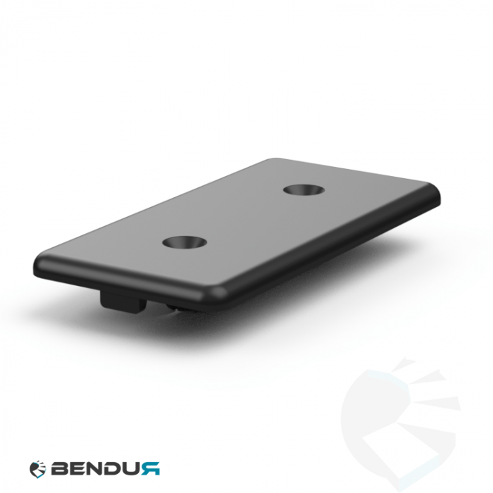 Plastic bolt-on cover cap for aluminium profiles | 40x80 Plastic bolt-on cover cap for aluminium profiles | 40x80