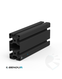Aluminium profile slot 8 | 80x40L - ISB - Black