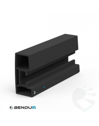 Aluminium side guide profile | 60x30 - Type 3 - Black