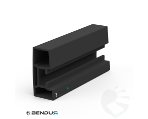 Aluminium side guide profile | 60x30 - Type 3 - Black