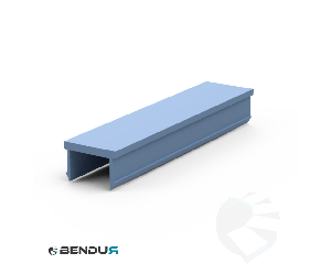 Kunststof afdekprofiel BSB pp - sleuf 10 | duif blauw (ral 5014) - l=2m