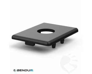 Kunststof afdekkap voor BSB profiel met gat Ø18.3 - sleuf 10 | 45x60