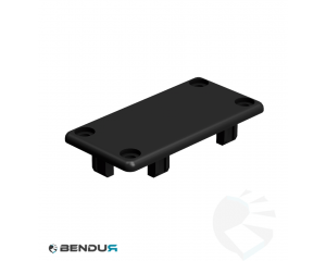 Plastic conduit cover cap - 4 bore holes | 40x80