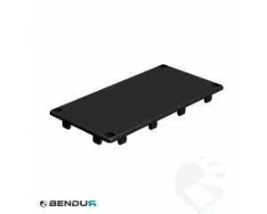 Kunststof afdekkap voor kabelgoot - 4 boorgaten | 80x160