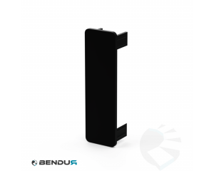Side guard profile end cap | 100x30 mm - black