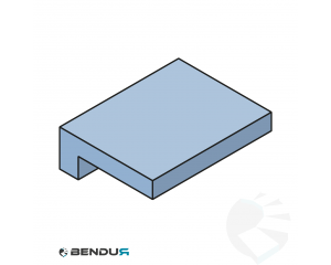 Extruded plastic L-profile | 23x7 blue BluLub | l=60m