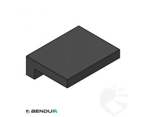 Extruded plastic L-profile | 23x7 black UHMW-PE | l=60m