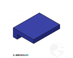 Extruded plastic L-profile | 23x7 blue UHMW-PE | l=60m