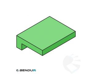 Extruded plastic L-profile | 23x7 green UHMW-PE | l=60m