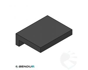 Extruded plastic L-profile | 23x9 black UHMW-PE | l=60m