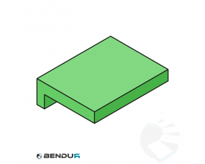 Extruded plastic L-profile | 23x9 green UHMW-PE | l=60m