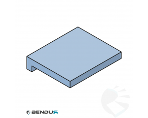 Extruded plastic L-profile | 25,4x6,35 blue BluLub | l=60m