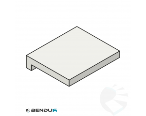 Extruded plastic L-profile | 25,4x6,35 Ti-white | l=60m