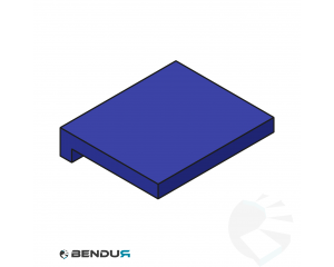 Extruded plastic L-profile | 25,4x6,35 blue UHMW-PE | l=60m