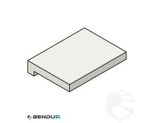 Extruded plastic L-profile | 20x5 Ti-white | l=60m