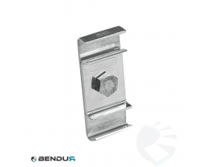 Stainless steel side guide clamp double w=38 for conical rail