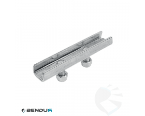 Stainless steel connecting clamp 2-pieces for conical rail