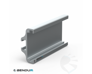 Aluminium guide profile h=47 used for single side guide - l=3m