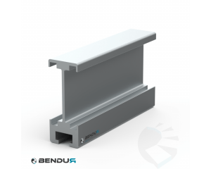 Aluminium guide profile h=57.5 used for double sided guide - l=3m