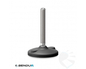 Leveling foot with plastic baseplate & fully threaded spindle - &Oslash;100