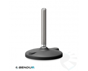 Leveling foot with plastic baseplate & fully threaded spindle - &Oslash;120