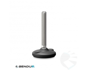 Leveling foot with plastic baseplate & fully threaded spindle - &Oslash;80 + ar