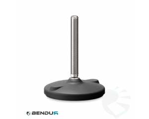 Leveling foot with plastic baseplate & fully threaded spindle - &Oslash;120 + ar