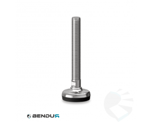 Stelvoet met overgoten voet basis & rvs spindel met volledig schroefdraad - &Oslash;50 + ar