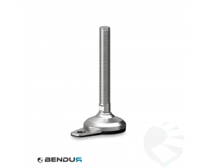 Stelvoet met overgoten voet basis + fg & rvs spindel met volledig schroefdraad - &Oslash;60 + ar