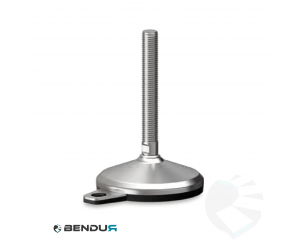 Stelvoet met overgoten voet basis + fg & rvs spindel met volledig schroefdraad - &Oslash;105 + ar