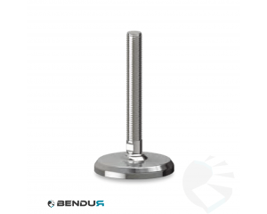 Leveling foot with machined baseplate & fully threaded ss spindle - &Oslash;80