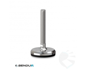 Leveling foot with machined baseplate & fully threaded ss spindle - &Oslash;80 + ar