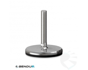 Leveling foot with machined baseplate & fully threaded ss spindle - &Oslash;125 + ar