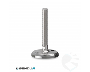 Leveling foot with machined baseplate & fully threaded ss spindle - &Oslash;80