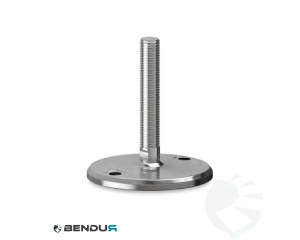 Leveling foot with machined baseplate & fully threaded ss spindle - &Oslash;125