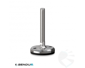 Leveling foot with machined baseplate & fully threaded ss spindle - &Oslash;80 + ar