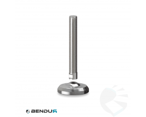 Stelvoet met machinaal bewerkte voet basis & rvs spindel met volledig schroefdraad - &Oslash;60