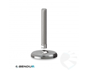 Stelvoet met machinaal bewerkte voet basis & rvs spindel met volledig schroefdraad - &Oslash;80