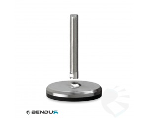 Stelvoet met machinaal bewerkte voet basis & rvs spindel met volledig schroefdraad - &Oslash;105 + ar