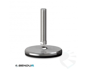 Stelvoet met machinaal bewerkte voet basis & rvs spindel met volledig schroefdraad - &Oslash;125 + ar