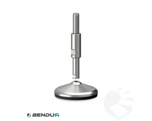 Leveling foot hygienic with overmolded baseplate - &Oslash;105 + ar