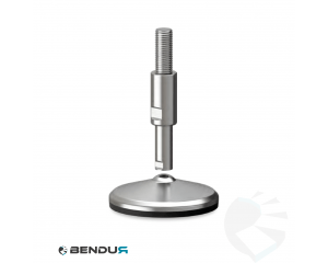 Leveling foot hygienic with overmolded baseplate - &Oslash;125 + ar