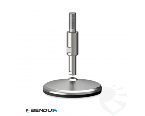 Leveling foot hygienic with overmolded baseplate - &Oslash;150 + ar